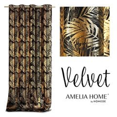 AmeliaHome kardin Velvet Golden Leaves цена и информация | Занавески | hansapost.ee