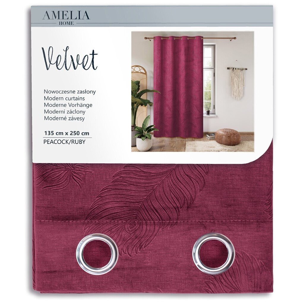 AmeliaHome kardin Velvet цена и информация | Kardinad | hansapost.ee