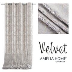 AmeliaHome штора Velvet Silver Leaves цена и информация | Занавески | hansapost.ee