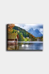 Репродукция Озеро в горах цена и информация | Настенные деревянные декорации | hansapost.ee