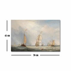 Репродукция Helvoetsluys; the City of Utrecht, 64, Going to Sea (William Turner) цена и информация | Настенные деревянные декорации | hansapost.ee