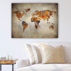 Репродукция на холсте Карта мира цена и информация | Настенные деревянные декорации | hansapost.ee