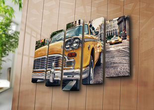 Репродукция из пяти частей Автомобиль такси цена и информация | Настенные деревянные декорации | hansapost.ee