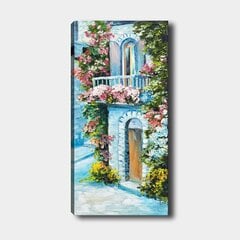 Репродукция Балкон с цветами цена и информация | Настенные деревянные декорации | hansapost.ee