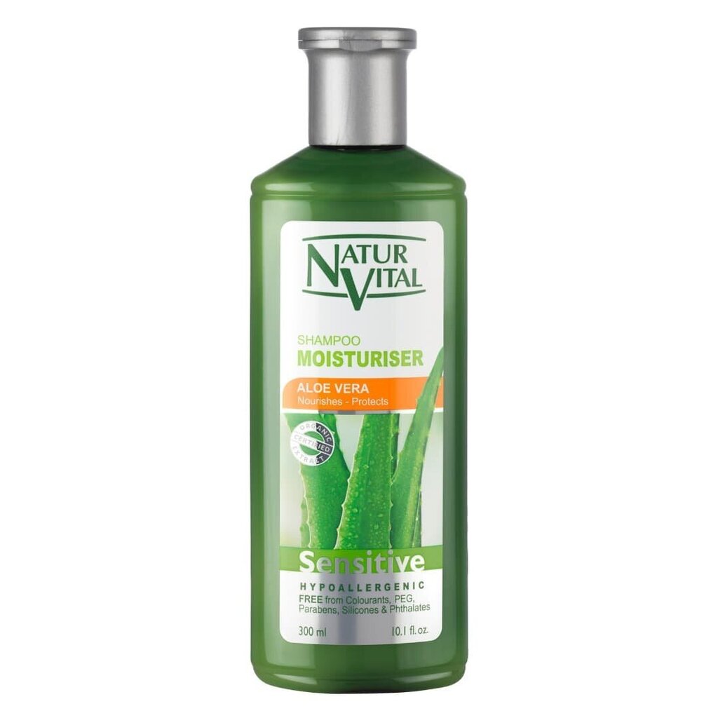 Niisutav šampoon Natur Vital Sensitive 300 ml цена и информация | Šampoonid | hansapost.ee