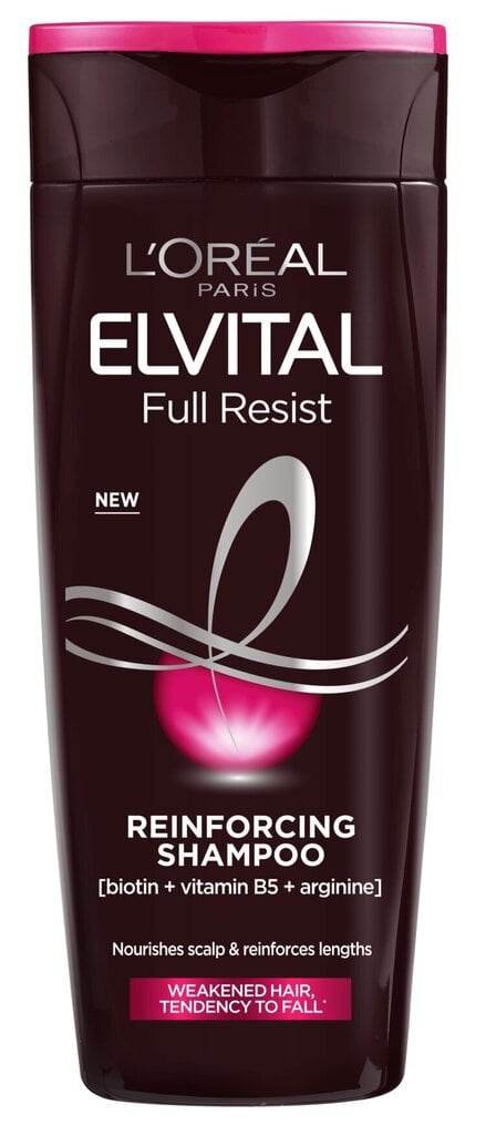 Šampoon hapratele juustele L'Oréal Paris Elvital Arginine Resist цена и информация | Šampoonid | hansapost.ee