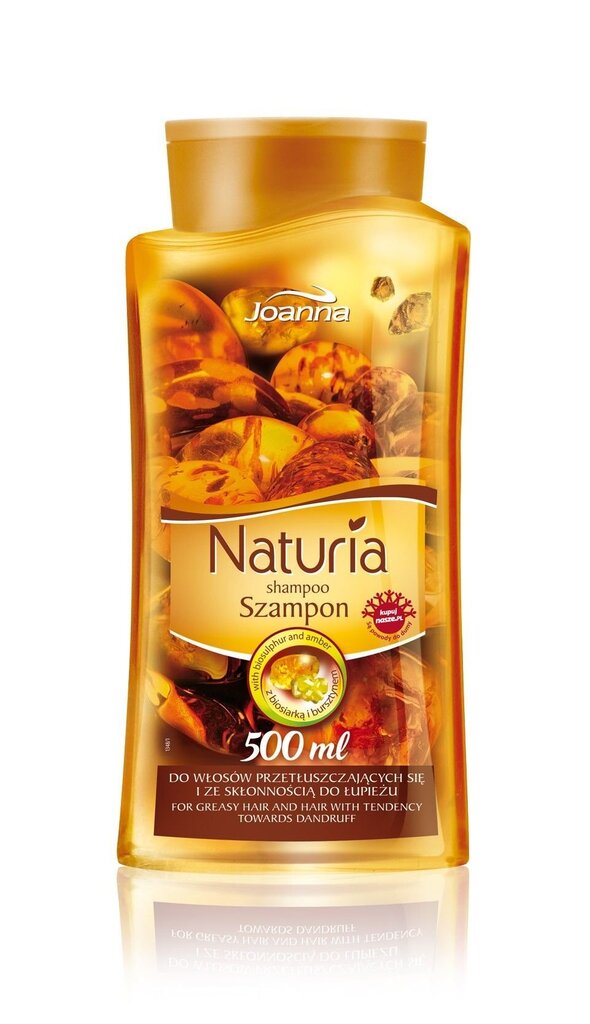 Šampoon rasustele juustele merevaigu ja biosulfuriga Joanna Naturia 500 ml цена и информация | Šampoonid | hansapost.ee
