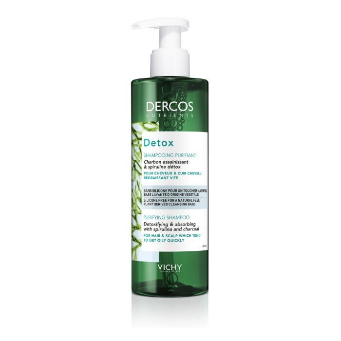 Detoksifitseeriv šampoon rasustele juustele Vichy Dercos Nutrients 250 ml цена и информация | Šampoonid | hansapost.ee