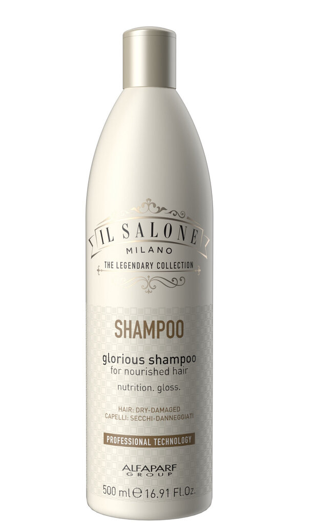 Toitev šampoon kuivadele ja kahjustatud juustele Alfaparf Il Salone Milano Glorious 500 ml цена и информация | Šampoonid | hansapost.ee