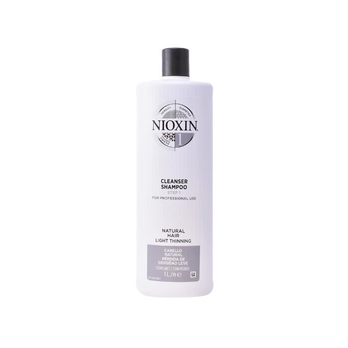 Puhastav šampoon normaalsetele ja heledatele juustele Nioxin System 1 1000 ml цена и информация | Šampoonid | hansapost.ee