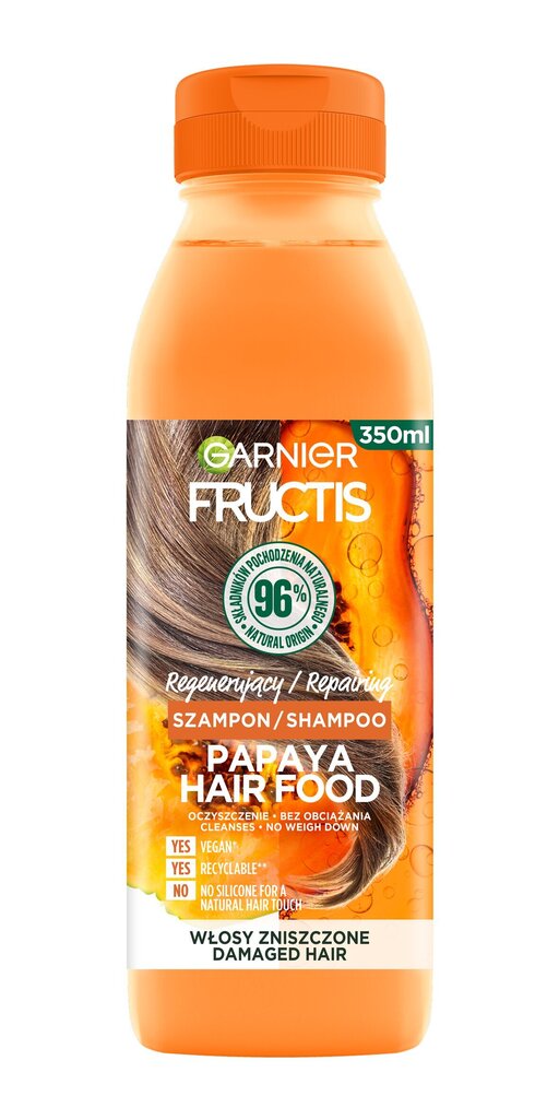 Šampoon Garnier Fructis Papaya Hair Food 350 ml hind ja info | Šampoonid | hansapost.ee