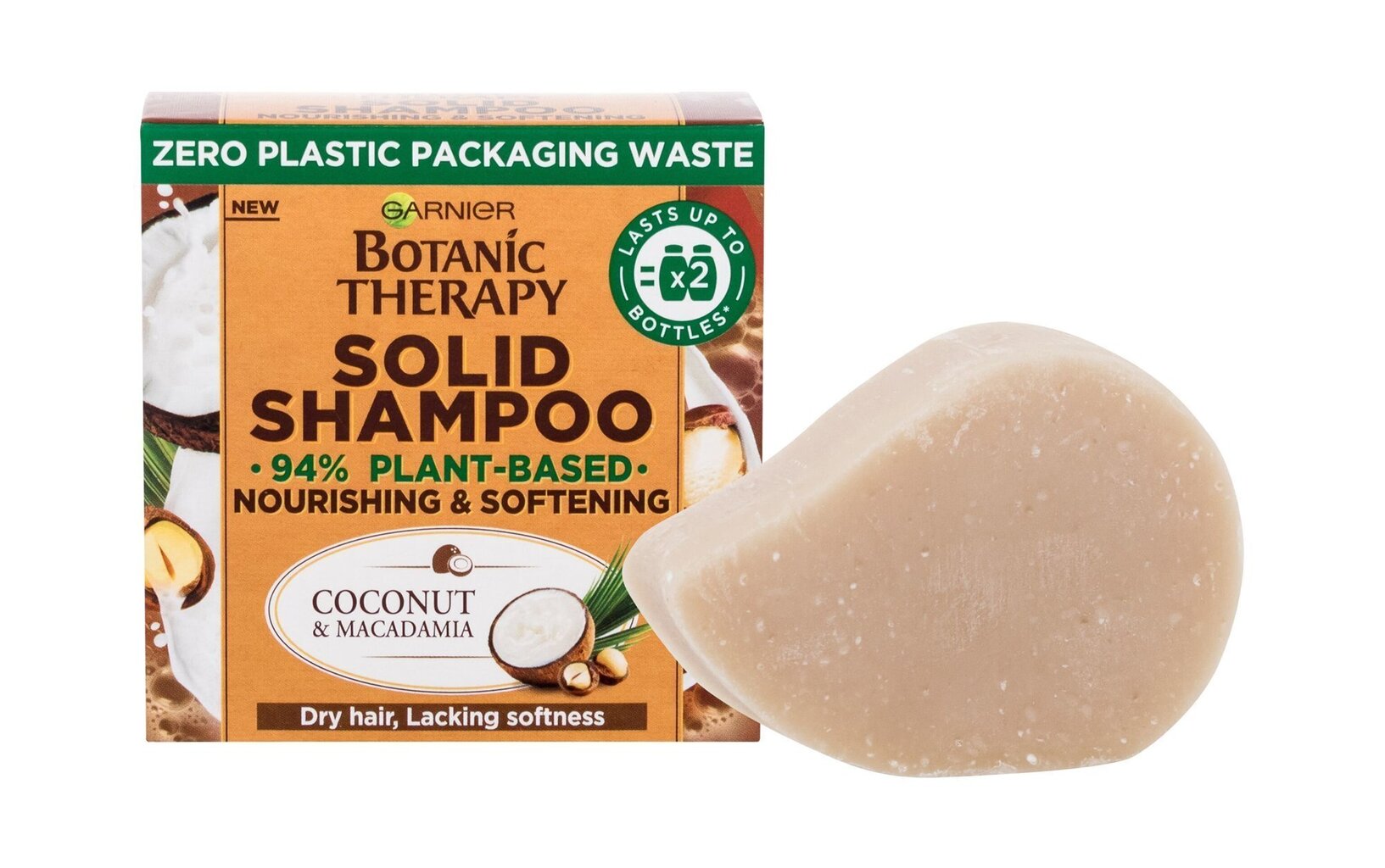 Tükkšampoon kuivadele juustele Garnier Botanic Solid Shampoo Coconut & Macadamia, 60 g цена и информация | Šampoonid | hansapost.ee