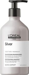 Kollast tooni neutraliseeriv šampoon hallidele ja heledatele juustele L'Oreal Professionnel Serie Expert Silver 500 ml hind ja info | Šampoonid | hansapost.ee
