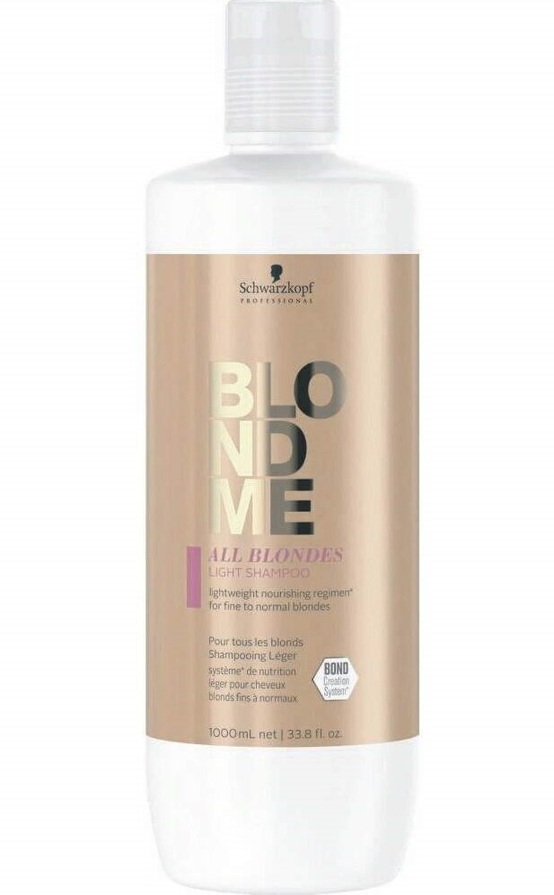 Šampoon õhukestele ja normaalsetele juustele Schwarzkopf Professional Blond Me All Blondes Light 1000 ml цена и информация | Šampoonid | hansapost.ee