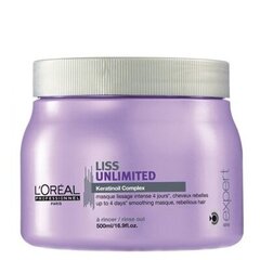 Siluv juuksemask L'Oreal Expert Liss Unlimited Mask 500 ml hind ja info | Juuksemaskid, õlid ja seerumid | hansapost.ee