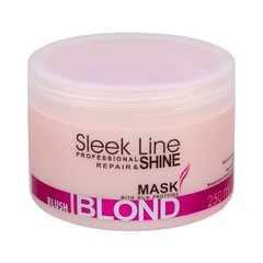 Taastav juuksemask Stapiz Sleek Line Blush Blond 250 ml цена и информация | Маски, масла, сыворотки | hansapost.ee