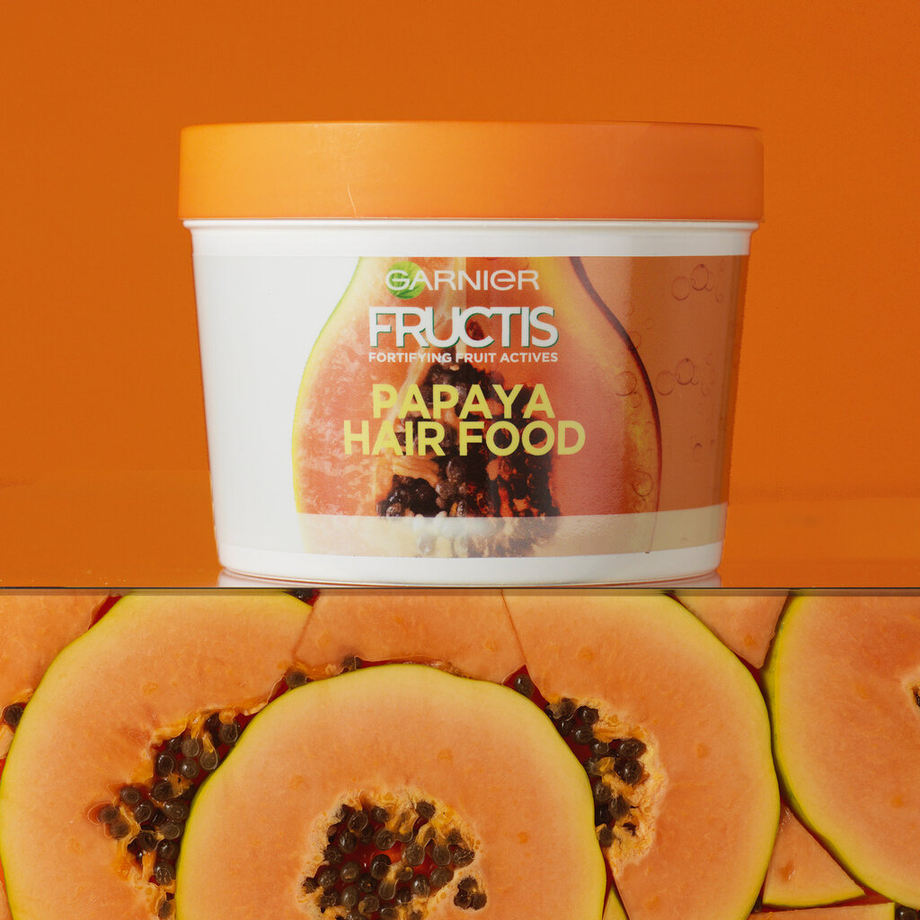 Juuksemask Garnier Fructis Hair Food Papaya 3-in-1, 390 ml  цена и информация | Juuksemaskid, õlid ja seerumid | hansapost.ee