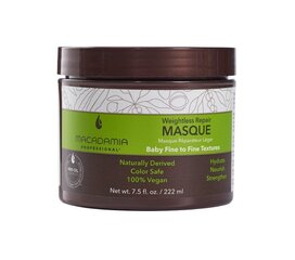Увлажняющая маска для тонких волос Macadamia Professional Weightless Moisture 222 мл цена и информация | Macadamia Духи, косметика | hansapost.ee