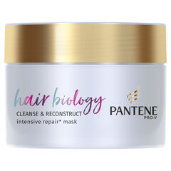 Mask kahjustatud juustele rasustele juurtele PANTENE BIOLOGY Cleanse & Reconstruct 160 ml hind ja info | Juuksemaskid, õlid ja seerumid | hansapost.ee