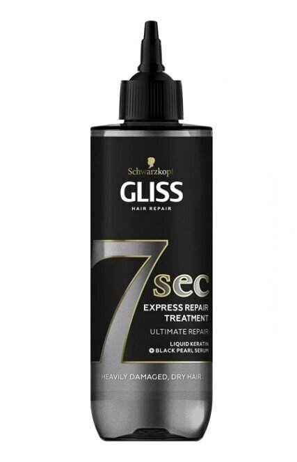 Taastav juuksemask Schwarzkopf Gliss Ultimate Repair 7 sec 200 ml цена и информация | Juuksemaskid, õlid ja seerumid | hansapost.ee