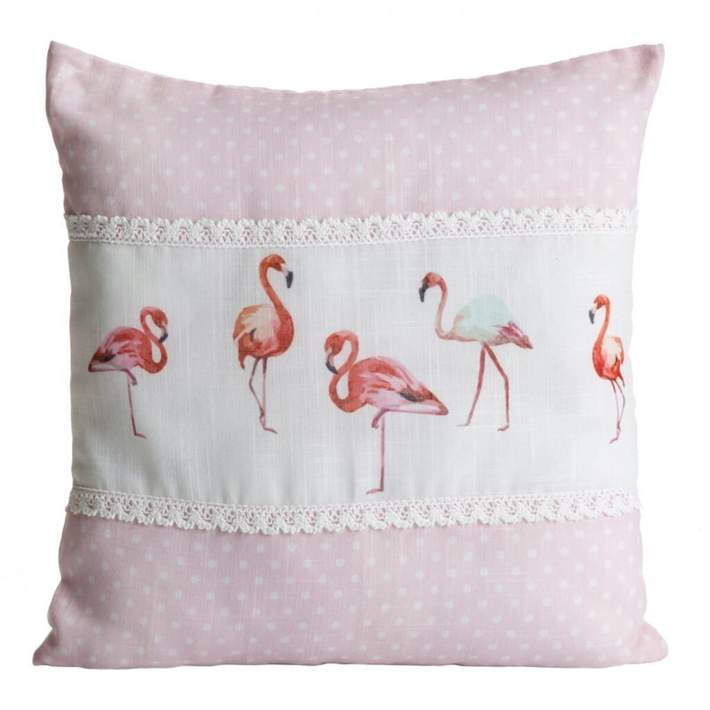 Dekoratiivne padjapüür Flamingo, 40x40 cm цена и информация | Padjakatted ja dekoratiivpadjad | hansapost.ee