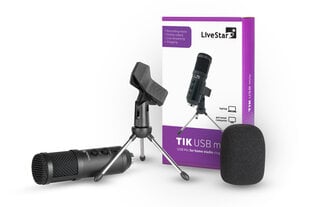 Компьютерный аксессуар LiveStar TIK USB микрофон с подставкой цена и информация | Микрофоны | hansapost.ee