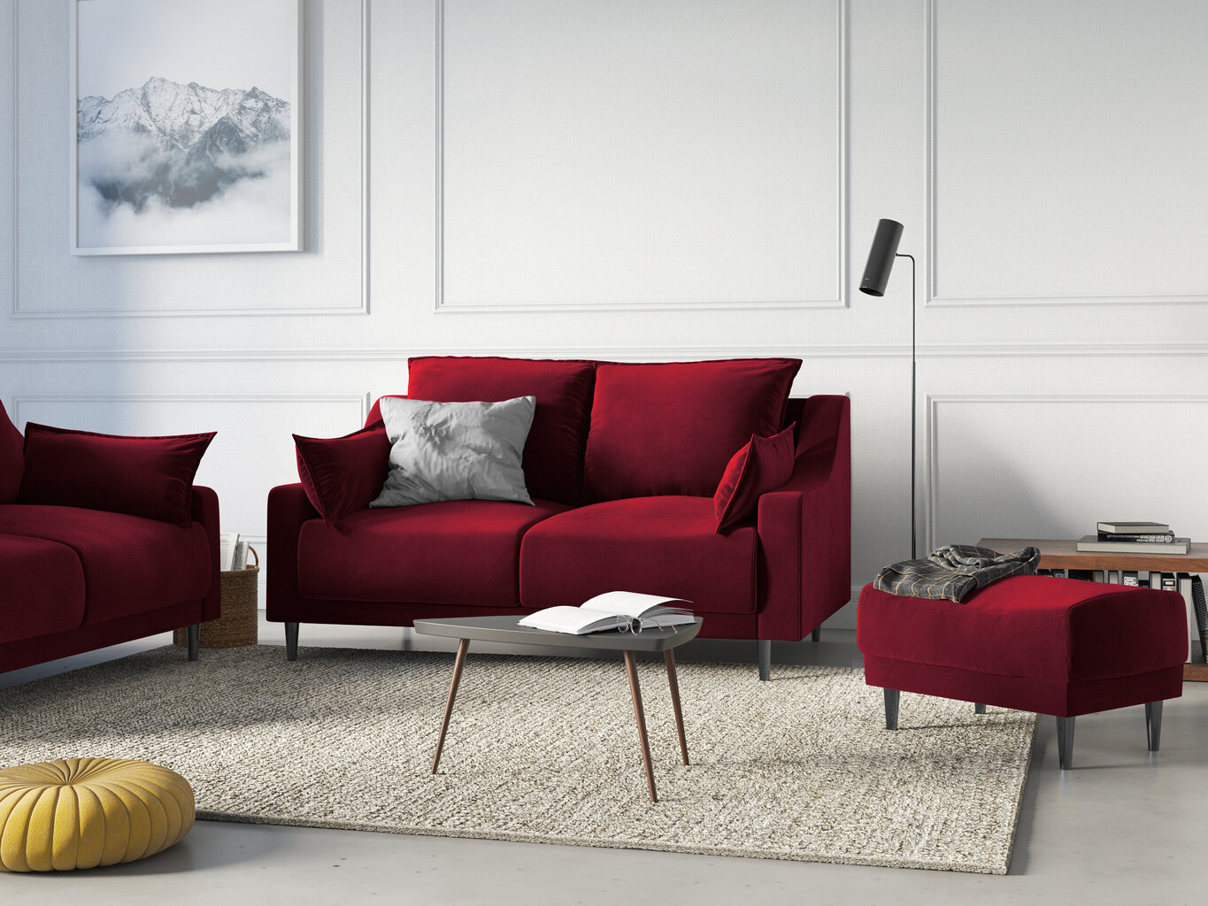 Tumba Mazzini Sofas Lilas, punane hind ja info | Kott-toolid, tumbad, järid | hansapost.ee