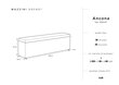 Tumba hoiukastiga Mazzini Sofas Ancona 200, tumesinine hind ja info | Kott-toolid, tumbad, järid | hansapost.ee