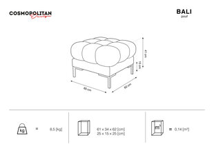 Tumba Cosmopolitan Design Bali, sinine цена и информация | Кресла-мешки и пуфы | hansapost.ee