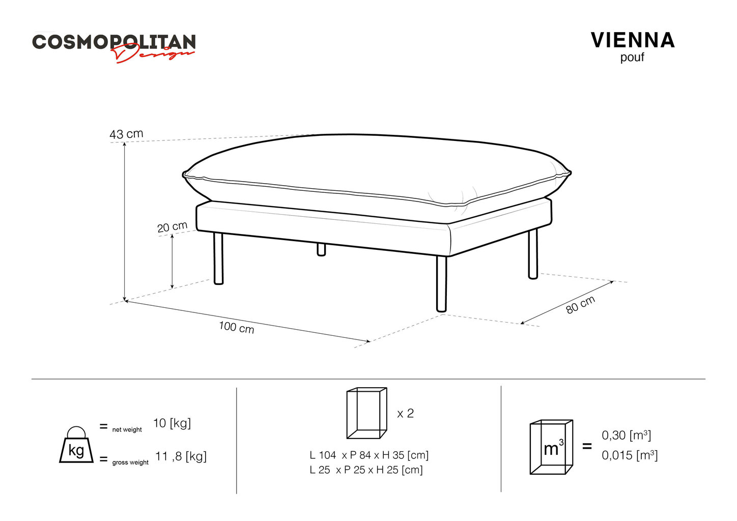 Tumba Cosmopolitan Design Vienna, kollane цена и информация | Kott-toolid, tumbad, järid | hansapost.ee