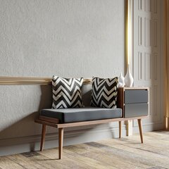 Скамья с тумбой Kalune Design 854, коричневая / темно-серая цена и информация | Кресла-мешки и пуфы | hansapost.ee