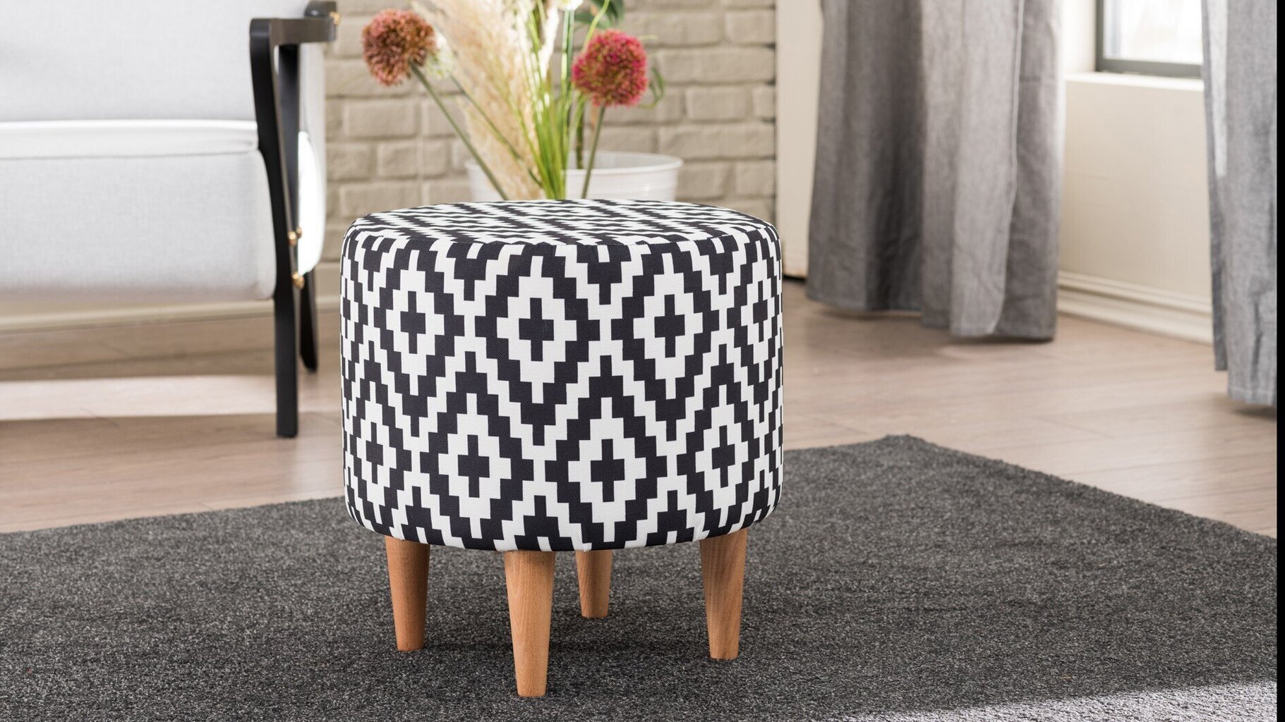 Tumba Kalune Design Liza, valge/must hind ja info | Kott-toolid, tumbad, järid | hansapost.ee