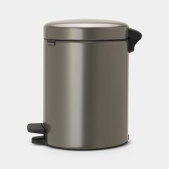 Pedaaliga prügikast 5l, NewIcon Platinum, Brabantia price and information | Trash cans | hansapost.ee