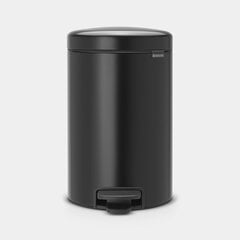 Pedaaliga prügikast NewIcon, 12l, matt must, Brabantia price and information | Trash cans | hansapost.ee