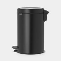 Brabantia мусорный бак NewIcon, 12 л, черный цена и информация | Мусорные баки | hansapost.ee