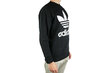 Meeste dressipluus Adidas Trefoil Over Crew CW1236, must цена и информация | Pusad meestele | hansapost.ee