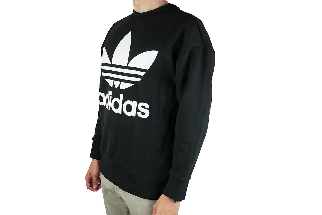 Meeste dressipluus Adidas Trefoil Over Crew CW1236, must hind ja info | Pusad meestele | hansapost.ee