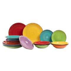 Комплект керамических тарелок Rainbow, 18 шт. цена и информация | Посуда, тарелки, обеденные сервизы | hansapost.ee