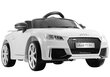 Elektriauto lastele Audi TT RS Quattro, valge hind ja info | Laste elektriautod | hansapost.ee