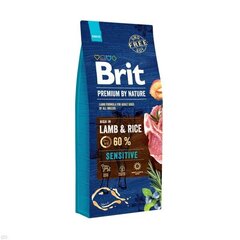 Brit Premium by Nature Sensitive Lamb полноценный корм для собак 3кг цена и информация | Сухой корм для собак | hansapost.ee