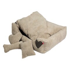 Amibelle кроватка с сердечком для домашних животных, светло-серая 50 x 60 x 12 см цена и информация | Лежаки, домики | hansapost.ee