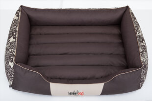 Hobbydog лежак Prestige XL надписи, коричневый цена и информация | Лежаки, домики | hansapost.ee