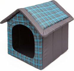 Лежак-конура Hobbydog R1 окна, 38x32x38 см, серый/синий цена и информация | Лежаки, домики | hansapost.ee