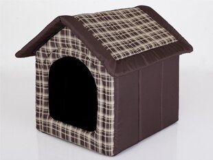 Лежак-конура Hobbydog R3 клеточки, 52x46x53 см, коричневый цена и информация | Лежаки, домики | hansapost.ee