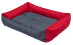 Hobbydog лежак Eco L, 62x43 см, красного/серого цвета
