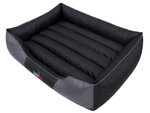 Hobbydog лежак Premium XXL, черный/серый, 110х90 см
