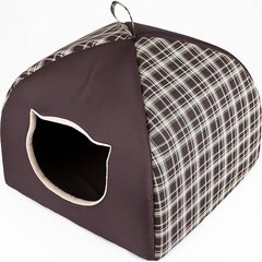 Лежак-будка Hobbydog Igloo R1, 38 x 38 x 30 см, коричневый цена и информация | Лежаки, домики | hansapost.ee