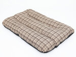 Hobbydog подушка Eco Prestige R1, 90x60x8 см, песочного цвета, клетчатая
