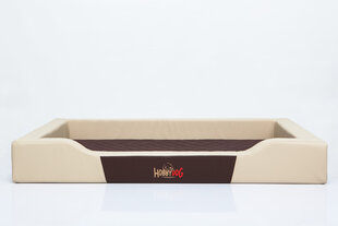 Hobbydog лежак Deluxe XL, коричневый/песочный, 93x62 см цена и информация | Лежаки, домики | hansapost.ee