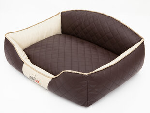 Hobbydog лежак Elite XL, коричневый/песочный, 84x65 см цена и информация | Лежаки, домики | hansapost.ee